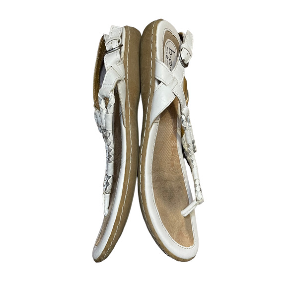 B.O.C. Born Concept Sandals Size 8M White Leather C89701 Thong Strap‎ - Picture 7 of 9